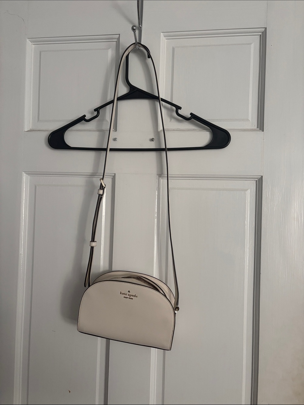 kate spade Cream Leather Dome Crossbody
